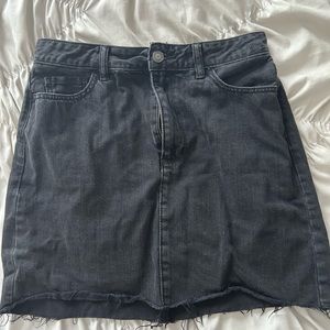 Black Jean Skirt
